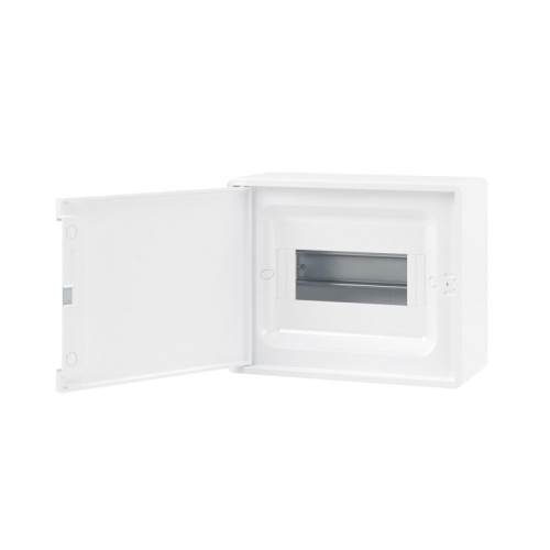 Щиток настенный FRAME 8мод. с бел. дверцей с 2 шинами PEN на 6 и 8 отверст. бел. DKC F08W1WW фото 3 Щиток настенный FRAME 8мод. с бел. дверцей с 2 шинами PEN на 6 и 8 отверст. бел. DKC F08W1WW фото 3