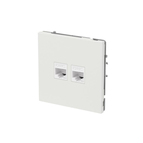 Розетка компьютерная 2-м KANT RJ45 кат.6A без шторки бел. песок DKC 7010674 фото 2 Розетка компьютерная 2-м KANT RJ45 кат.6A без шторки бел. песок DKC 7010674 фото 2