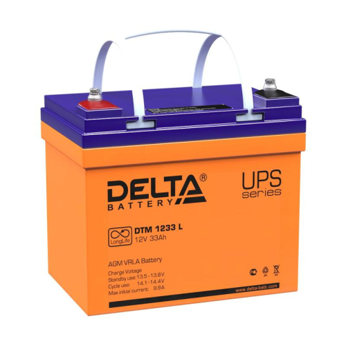 Аккумулятор UPS 12В 33А.ч DTM 1233 L Delta 4614010640007 Аккумулятор UPS 12В 33А.ч DTM 1233 L Delta 4614010640007