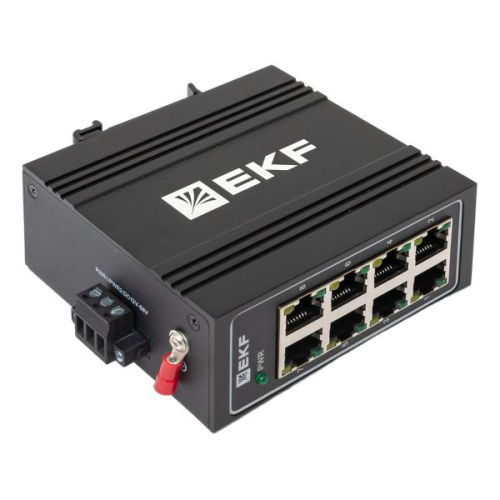 Коммутатор неуправляемый промышленный U-8T 8 портов 10/100Base-T(X) RJ45 монтаж на DIN-рейку TSX EKF TSX-U-8T фото 8