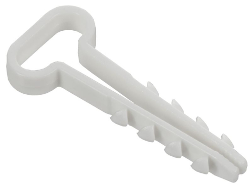 Дюбель-хомут 14х6мм для плоского кабеля нейлон бел. (уп.100шт) GENERICA UDH14-14-06-100-K01-G