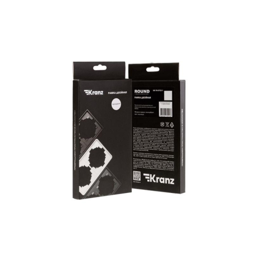 Рамка 2-м ROUND MIELE перламутр Kranz KR-78-0752-1 фото 2