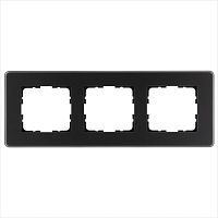 Рамка 3-м G-Glass закругленная стекло матов. черн. Jasmart G1003GB-RM