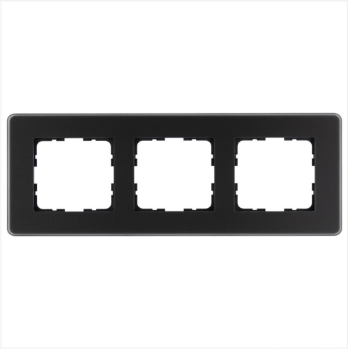 Рамка 3-м G-Glass закругленная стекло матов. черн. Jasmart G1003GB-RM