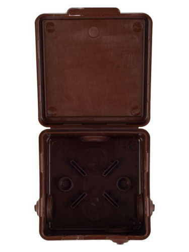 Коробка распаячная ОП КМ 80х80х50 IP54 откид. крышка 7 вводов дуб IEK UKO31-080-080-050-K24-54 фото 3