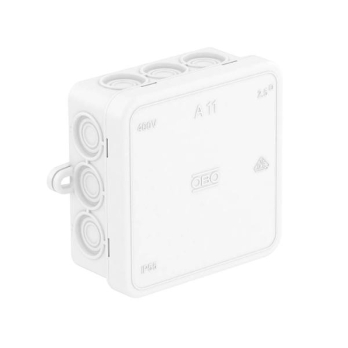 Коробка распределительная 85х85х40мм A11 HF RW без клемм. колодки OBO 2000180 Коробка распределительная 85х85х40мм A11 HF RW без клемм. колодки OBO 2000180