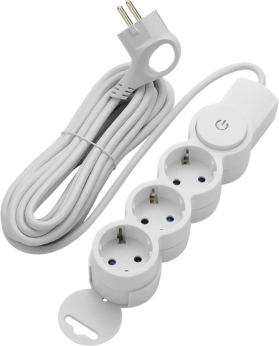 Удлинитель 3х5м с заземл. 3Gх0.75 с выкл. защ. шторки REV 32009 0 фото 2