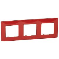 Рамка 3-м Etika красн. IEK 672533