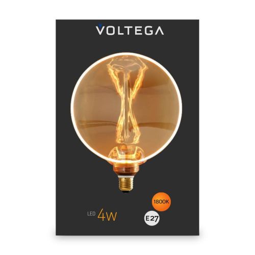 Лампа светодиодная Loft Led G130 4Вт 1800К E27 Voltega 8541 фото 6