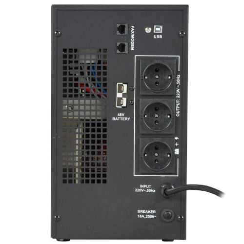 Источник бесперебойного питания ELECTRA LT 3кВА/2.4кВт 48VDC без АКБ USB Schuko ITK ELT-3000VA-1-L-S фото 3