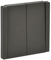 Выключатель проходной 2-кл. СП FORTE&PIANO 10А FP308 с индикацией сер. IEK FP-V22-1-10-1-K03