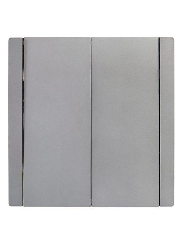 Выключатель проходной 2-кл. СП FORTE&PIANO 10А FP507 сталь IEK FP-V22-0-10-1-K46 фото 2