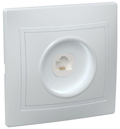 Розетка телефонная 1-м СП Кварта РТ10-КБ IP20 бел. GENERICA ETK10-K01-DM Розетка телефонная 1-м СП Кварта РТ10-КБ IP20 бел. GENERICA ETK10-K01-DM