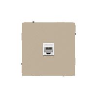 Розетка компьютерная 1-м KANT RJ45 кат.6A без шторки ванильн. марципан DKC 7015673