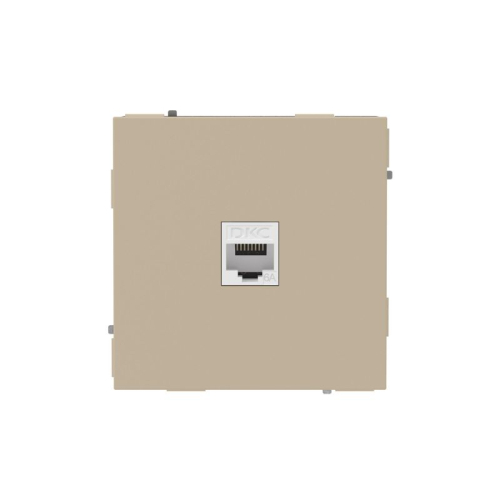 Розетка компьютерная 1-м KANT RJ45 кат.6A без шторки ванильн. марципан DKC 7015673 Розетка компьютерная 1-м KANT RJ45 кат.6A без шторки ванильн. марципан DKC 7015673