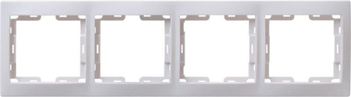 Рамка 4-м КВАРТА РГ-4-КБ горизонт. бел. GENERICA EMK40-K01-DM Рамка 4-м КВАРТА РГ-4-КБ горизонт. бел. GENERICA EMK40-K01-DM