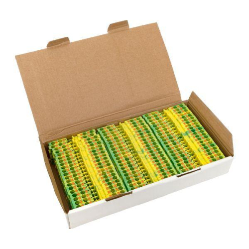 Колодка клеммная пружинная 4 Push-in 4 вывода земля EKF PIT-4-4-pe фото 2