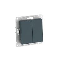 Переключатель 2-кл. AtlasDesign (сх. 6/2) 10AX быстрозажим. клем. механизм изумруд SE ATN000865S