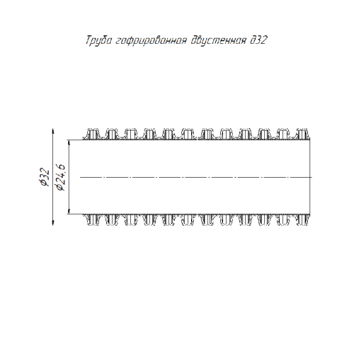 Труба гофрированная двустенная ПНД гибкая d32мм SN34 450 красн. (уп.20м) Промрукав PR15.0266 фото 2