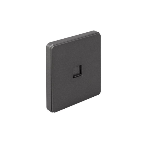 Розетка компьютерная СП ROUND MIELE RJ45 кат.6 титан Kranz KR-78-0724-2 фото 5