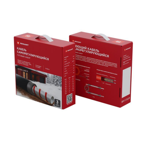 Кабель греющий саморег. Extra Line (комплект для труб) 15MSR-PB 4M (4м/60Вт) REXANT 51-0617 фото 6
