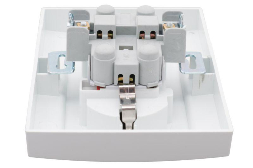 Розетка 2-м СП Минск 16А IP20 с заземл. защ. шторки бел. Basic EKF ERR16-128-100 фото 3