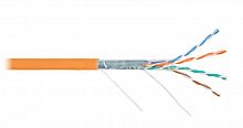 Кабель витая пара F/UTP кат.5e 4х2х24AWG solid LSZH оранж. (уп.305м) NIKOLAN NKL 2200C-OR