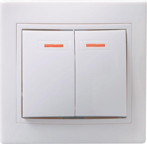 Выключатель 2-кл. СП Кварта 10А IP20 ВС10-2-1-КБ с индикацией бел. GENERICA EVK21-K01-10-DM Выключатель 2-кл. СП Кварта 10А IP20 ВС10-2-1-КБ с индикацией бел. GENERICA EVK21-K01-10-DM