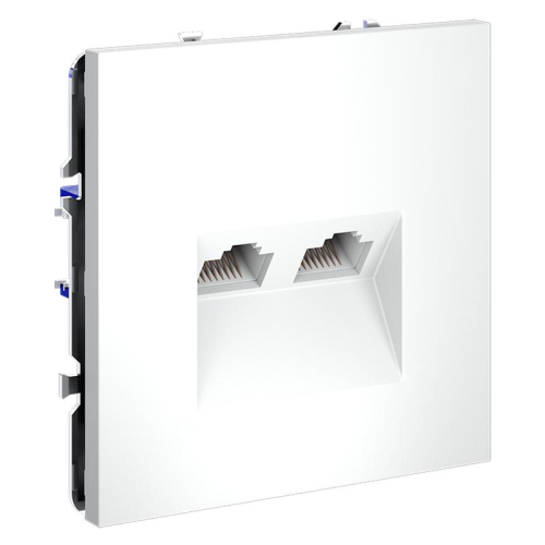 Розетка компьютерная 2-м СП S70 RJ45 + RJ45 кат.6 механизм бел. матов. Voltum VLS060202 фото 4 Розетка компьютерная 2-м СП S70 RJ45 + RJ45 кат.6 механизм бел. матов. Voltum VLS060202 фото 4