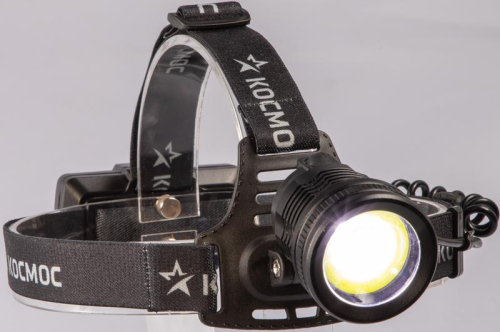 Фонарь налобный аккум. 10Вт P50 LED/Li-ion18650 2х1000мА.ч алюм. КОСМОС (KOC855Lit) фото 3