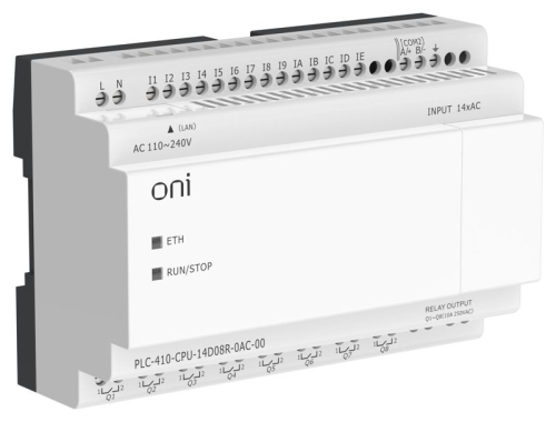 Модуль ЦПУ ПЛК 410 14 DI 8 RO 220В AC с Ethernet портом без экрана ONI PLC-410-CPU-14D08R-0AC-00 фото 7 Модуль ЦПУ ПЛК 410 14 DI 8 RO 220В AC с Ethernet портом без экрана ONI PLC-410-CPU-14D08R-0AC-00 фото 7