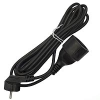 Удлинитель-шнур 1х3м с заземл. 16А IP20 ПВС 3х1 черн. DOMTOK 2342