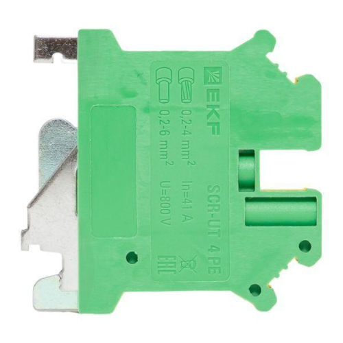 Колодка клеммная винтовая 4 UT земля EKF scr-ut-4-pe фото 5