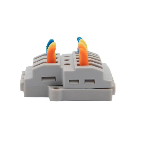 Клемма строительно-монтажная СМК проходная разветвительная 3х2 3п с монтажной площадкой 1 ввод 2 вывода на полюс (уп.5шт) Rexant 07-5233-05 фото 3