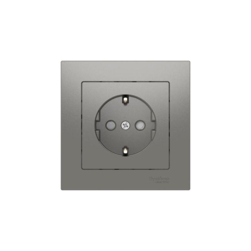 Розетка AtlasDesign 16А с заземл. защ. шторки быстрозажим. клем. в сборе сталь SE ATN000944S фото 2 Розетка AtlasDesign 16А с заземл. защ. шторки быстрозажим. клем. в сборе сталь SE ATN000944S фото 2