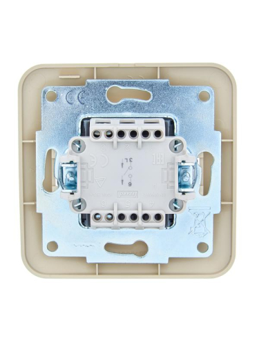 Выключатель 1-кл. 1п СП ASTI 10А IP20 в сборе крем. LEZARD 7081-0303-100 фото 2