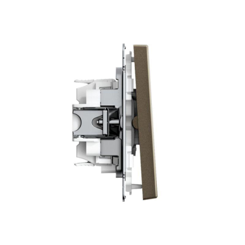 Выключатель кнопочный 2-кл. ArtGallery 10AX быстрозажим. клем. механизм мокко SE GAL000617S фото 5