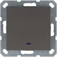 Переключатель проходной 1-кл. 10А IP20 с подсветкой механизм мокко Jasmart G3012NZ