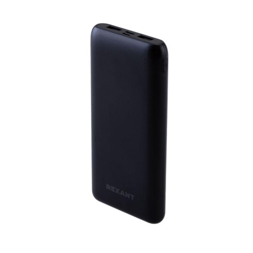 Устройство зарядное портативное Power Bank (аккумуляторная батарея) 10000мА.ч с Quick Charge и Power Delivery черн. Rexant 30-2051 фото 2
