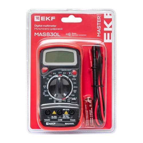 Мультиметр цифровой MAS830L Master EKF In-180701-pm830L фото 11