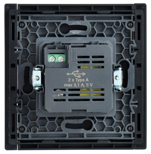 Розетка USB A+A 3.1А FORTE&PIANO FP349 сер. IEK FP-U21-D31-K03 фото 3 Розетка USB A+A 3.1А FORTE&PIANO FP349 сер. IEK FP-U21-D31-K03 фото 3