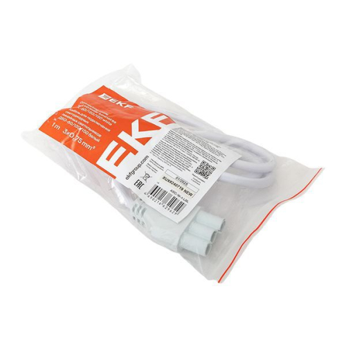 Кабель для подключения светодиодных линейных светильников ДБО-60/120/150 1м 3х0.75 бел. EKF ASC-W-1-LBL фото 5 Кабель для подключения светодиодных линейных светильников ДБО-60/120/150 1м 3х0.75 бел. EKF ASC-W-1-LBL фото 5