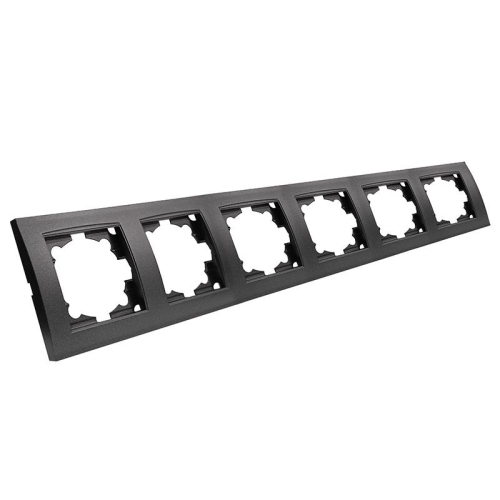 Рамка 6-м Бриллиант горизонт. графит Universal 1030-Gr фото 2