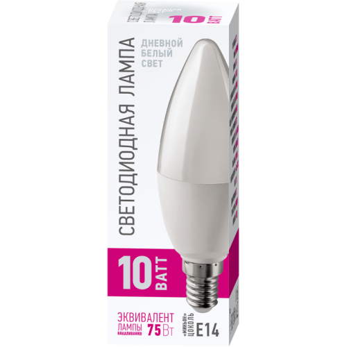 Лампа светодиодная 90 115 OLL-C37-10-230-6.5K-E14-PROMO 10Вт свеча 6500К E14 220-240В ОНЛАЙТ 90115 фото 2 Лампа светодиодная 90 115 OLL-C37-10-230-6.5K-E14-PROMO 10Вт свеча 6500К E14 220-240В ОНЛАЙТ 90115 фото 2