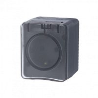 Розетка 1-м ОП AtlasDesign PROFI 16А IP54 250В заземл. защ. шторки антрацит SE ATN544045