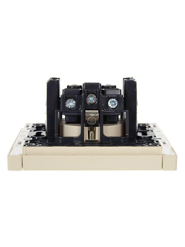Розетка СП FORTE&PIANO FP415 16А с заземл. защ. шторки винт. крепл. ваниль IEK FP-R14-16-K10 фото 5