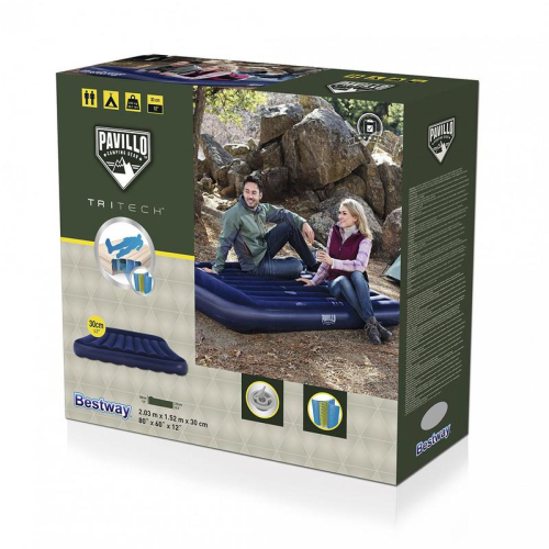 Матрас надувной 203х152х30см с подголовником (67682) Bestway 6941607337820 фото 3