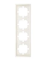 Рамка 4-мест. горизонт. ZIMA слон. кость LEZARD 704-9000-149