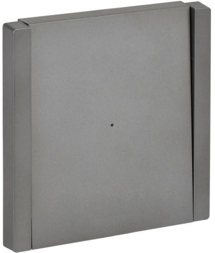 Выключатель проходной 1-кл. СП FORTE&PIANO 10А FP504 с индикацией сталь IEK FP-V12-1-10-1-K46