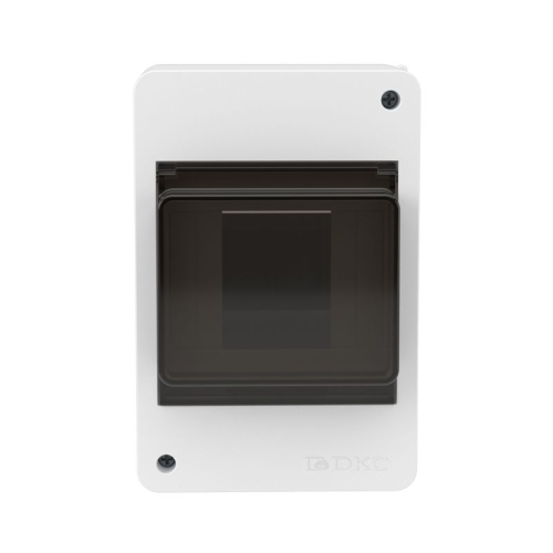 Щиток настенный Фрейм (FRAME) 4мод. с тонированной дверцей бел. DKC F04W0WD фото 2